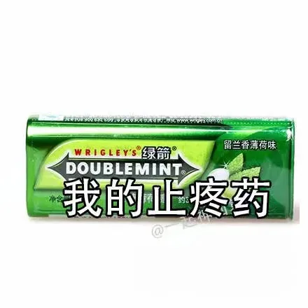 WRIGLEY's绿箭留兰香薄荷味我的止疼药