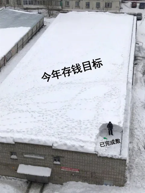 今年存钱目标 vs 已完成数（雪地）