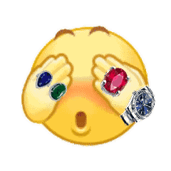 emoji 戴宝石捂眼睛