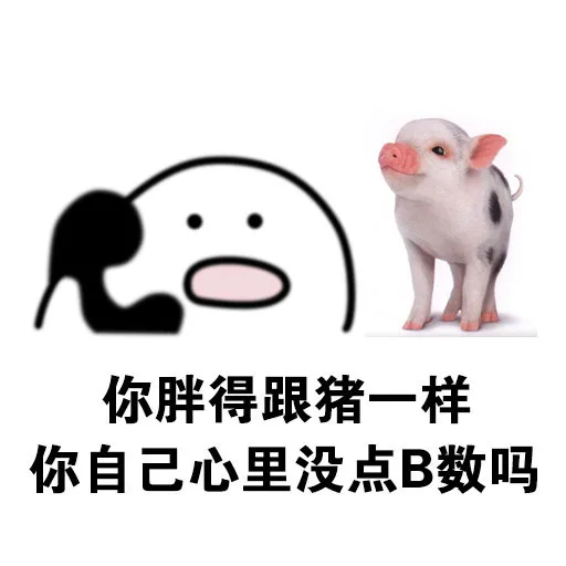 你胖得跟猪一样，你自己心里没点 B 数吗（你胖得跟猪一样，你自己心里没点 B 数吗）