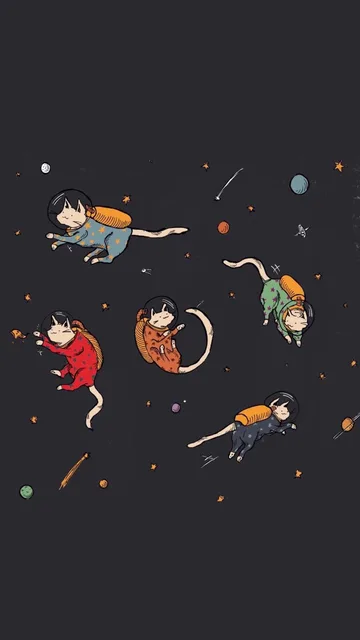 猫咪插画壁纸（猫咪插画壁纸）