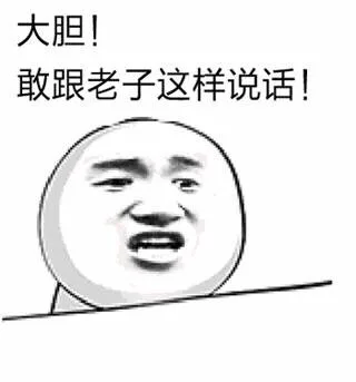 大胆！敢跟老子这样说话！