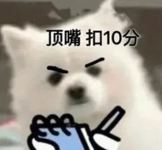 顶嘴 扣10分