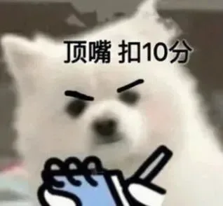 顶嘴 扣10分