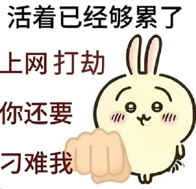 活着已经够累了上网打劫你还要刁难我（活着已经够累了上网打劫你还要刁难我）