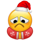 委屈小黄脸圣诞衣圣诞帽表情包