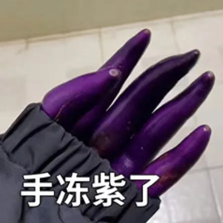 手冻紫了（手冻紫了）