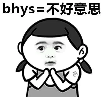 bhys=不好意思