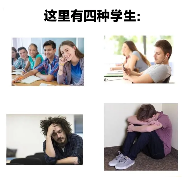 这里有四种学生:（这里有四种学生:）