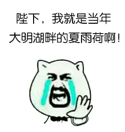 陛下，我就是当年大明湖畔的夏雨荷啊_表情头牌_哭诉_金馆长_搞笑对话