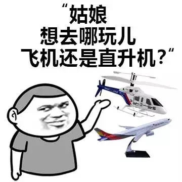 姑娘，想去哪儿玩？飞机还是直升机