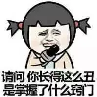 请问，你长得这么丑是掌握了什么窍门