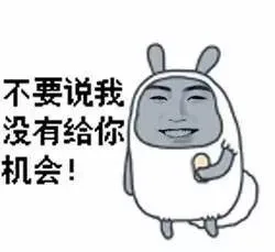 不要说我没有给你机会！