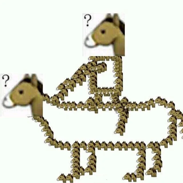 ?(马？嘛？一堆马)